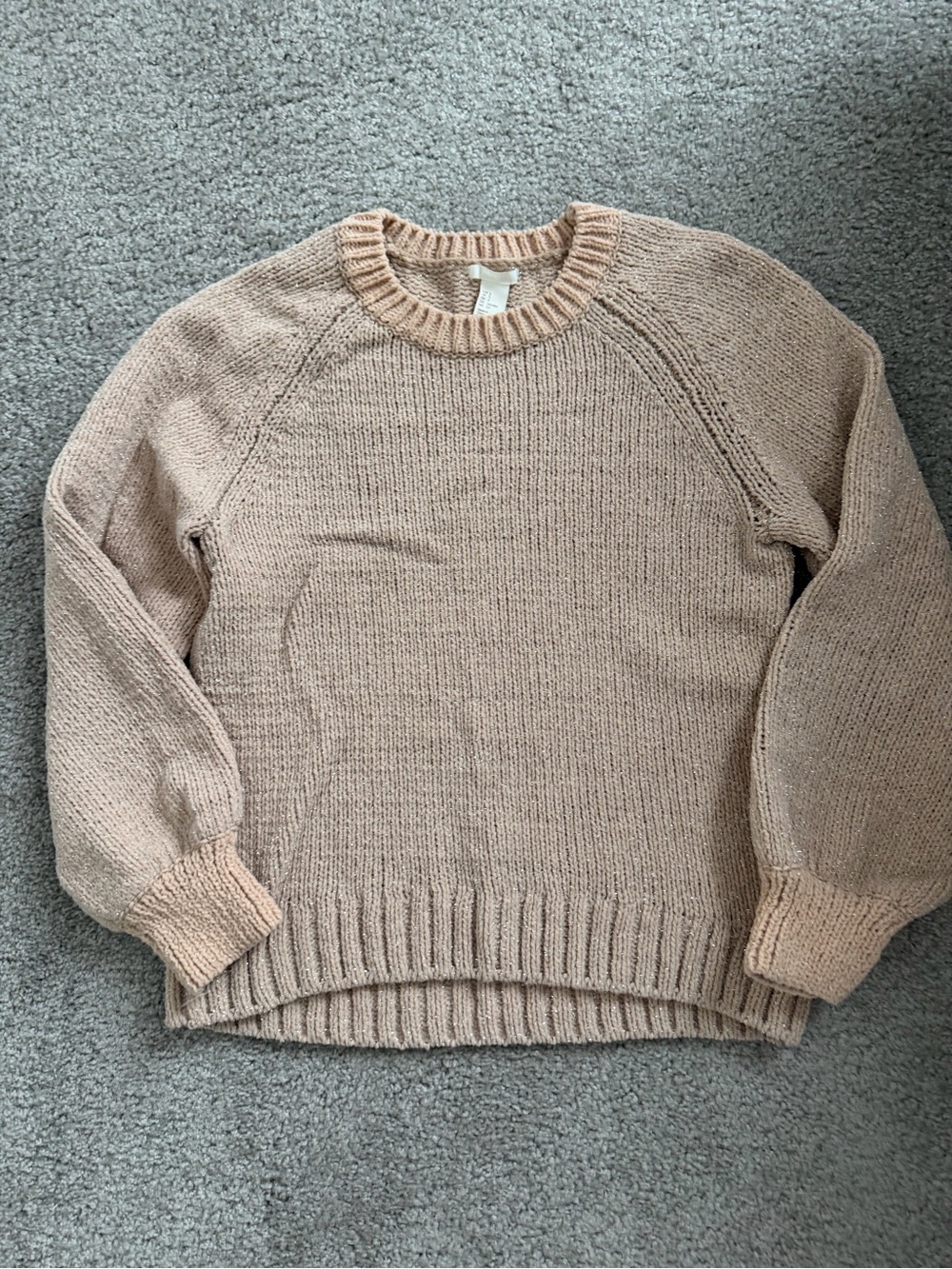 H&M Beige Crewneck Knit Sweater